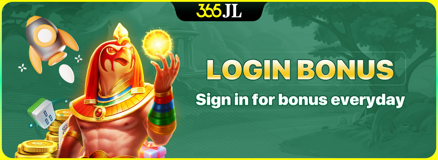 Daily login bonus promotion banner.